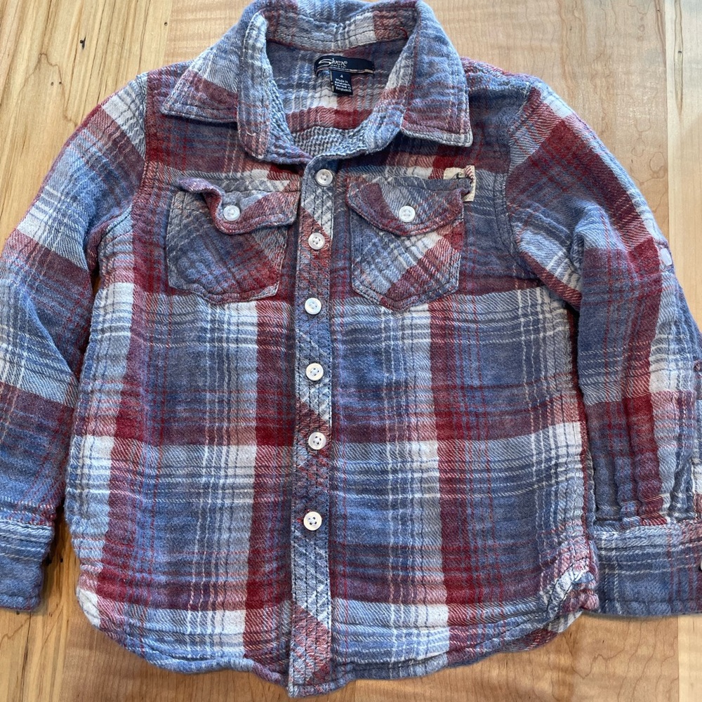 3T/4T silver jeans button up